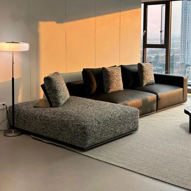 Italian minimalist tofu cubes free combination module, cream style designer double-sided large horizontal living room designer