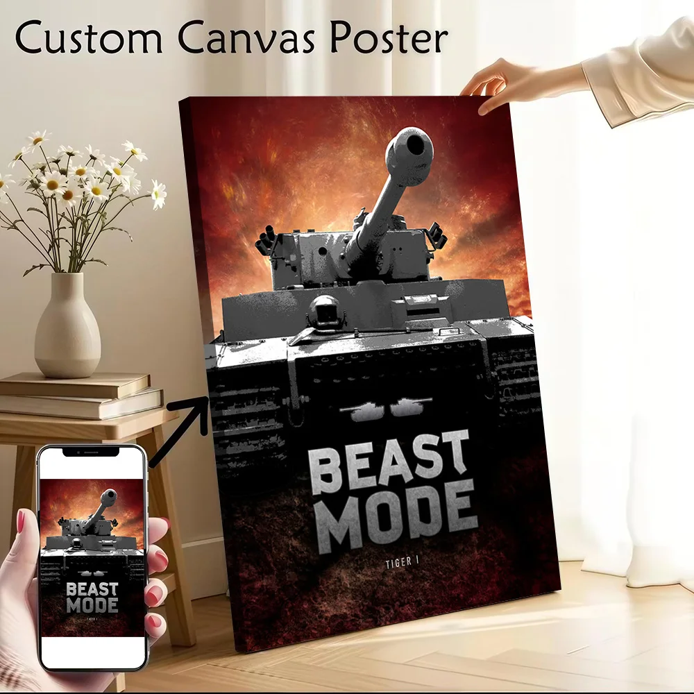 Beast Mode Printed Canvas Poster Personalized High Quality Wall Art Paintings for Specialty and Themed Home Decor Items Painting