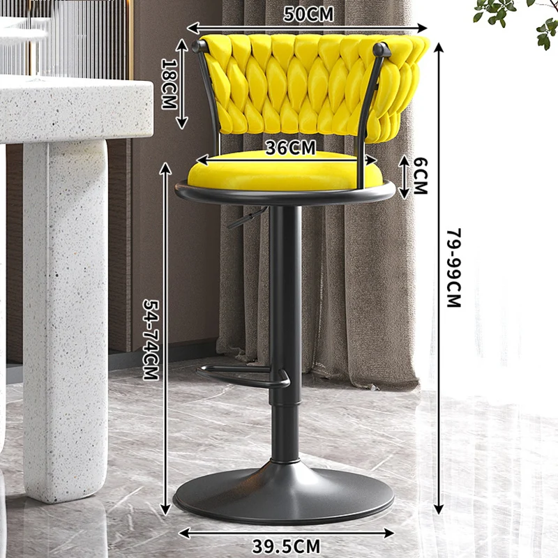 Adjustable Barber Barstools Minimalist Camping Game Computer Vanity RelaxBarstools Rocking Aesthetic Banqueta Unique Furniture