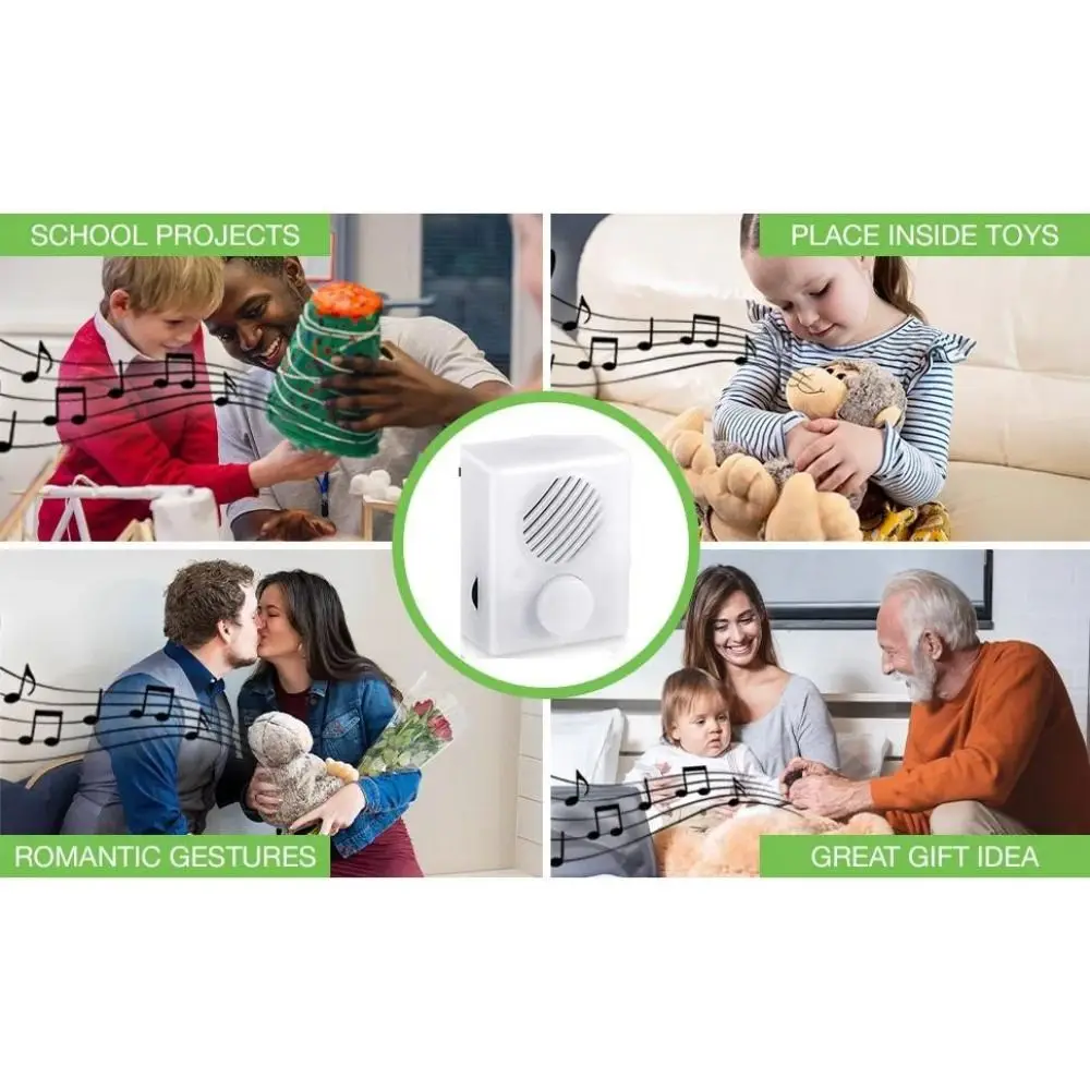 16M Sound Box for Stuffed Animals, 960 Seconds Push Button Sound Box, USB Voice Box Playing Button Device