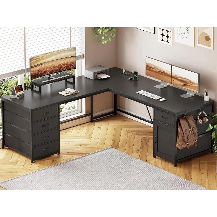 L Shaped Desk 63'' …