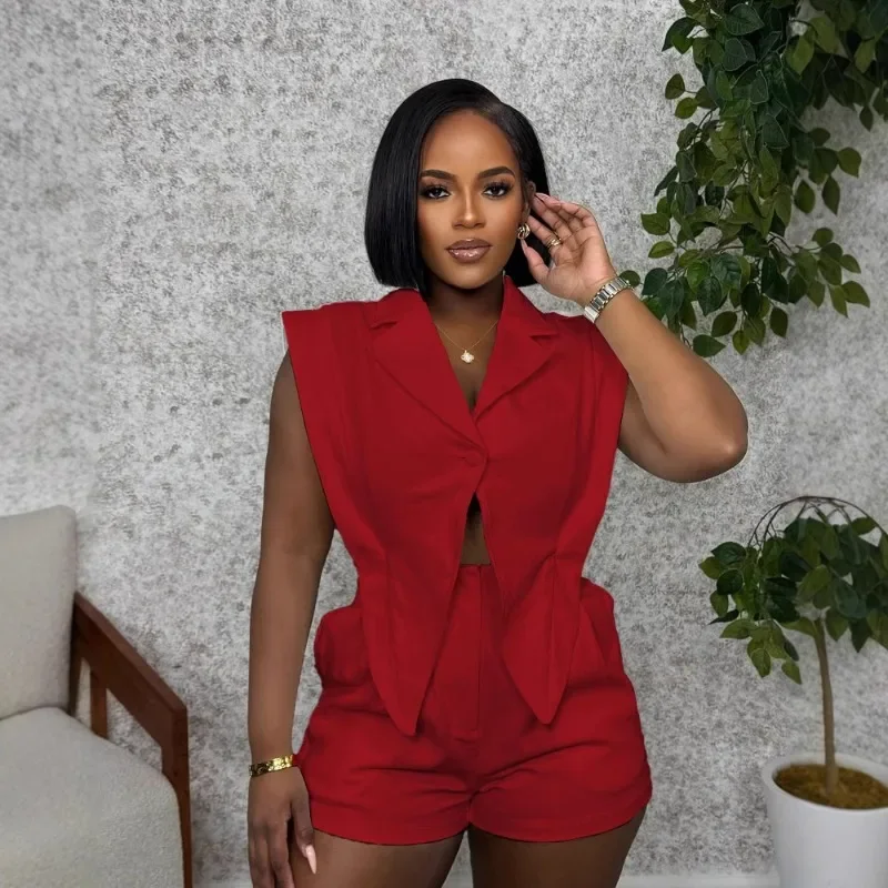 

GUWU Sexy Party Club Streetwear Women Sleeveless Notched Neck Short Jumpsuit Women Playsuits Summer One Piece Suit Rompers