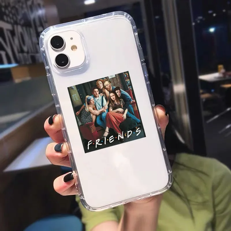 Central Perk Friends Phone Case For iPhone 11 Pro Max 12 7 8 14Plus X XR 15 13 Fashion TV Shows Clear Soft Cover Shockproof Capa