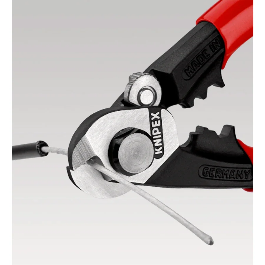 KNIPEX 95 62 190 Wire Rope Cutter Mutil-Combination Pliers with Tether Attachment Point Comfort Grip 7 1/4-Inch