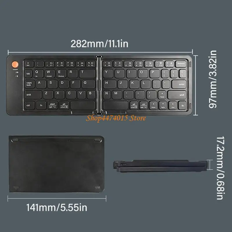 Keypad keypad keyboard nirkabel nirkabel k1aa dengan switching mudah untuk 3 perangkat, kompatibel pengisian daya cepat