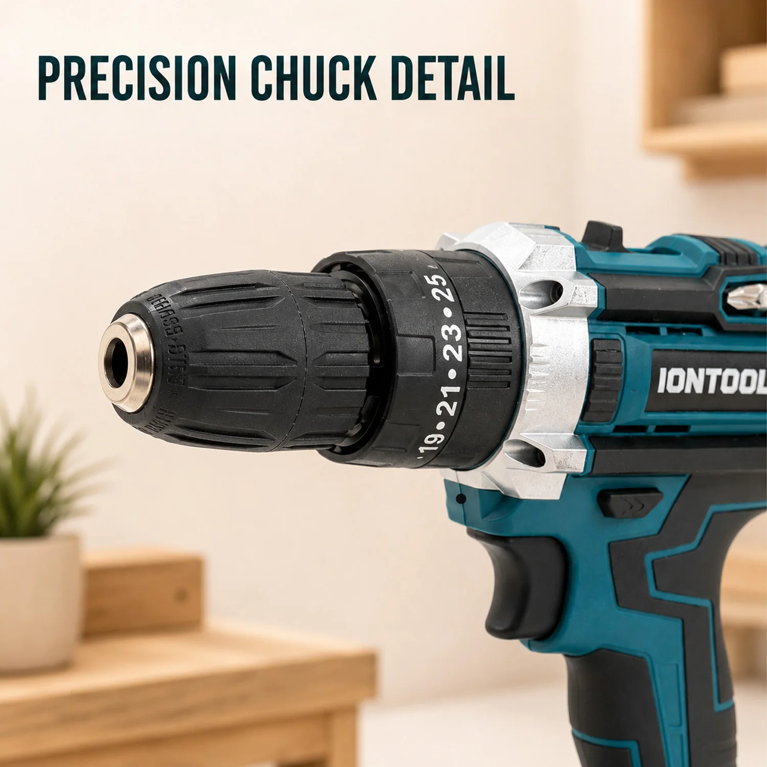 2026 IONTOOL Compact Durable Lightweight 45N.M Variable Speed Cordless Drill for Home DIY and Workshop Screw Power Tool