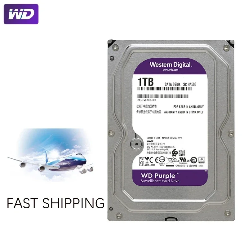 Western Digital WD Purple 1TB Hard Drive Disk SATA III 64M 3.5