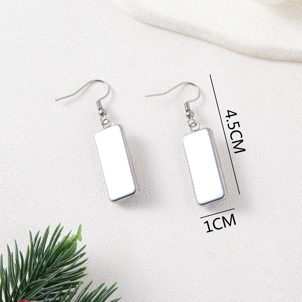 Boucles d'oreilles rétro artistiques en alliage, peinture à l'huile, rectangle, mode créative, nouvelle niche