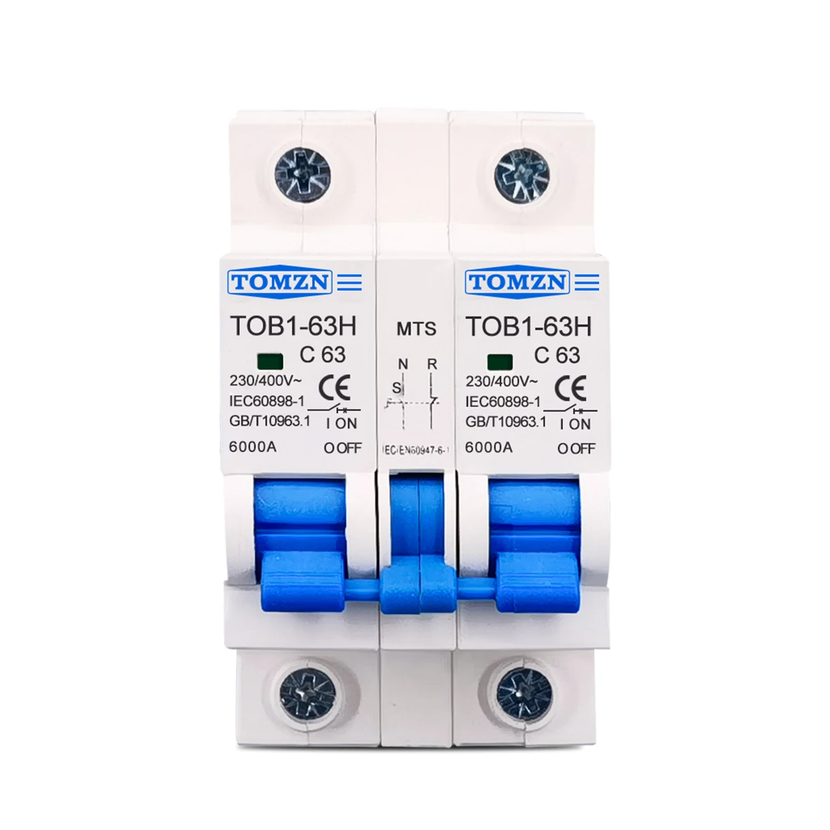 TOMZN 1P+1P MTS 6A-63A MTS Manual transfer switch Circuit breaker