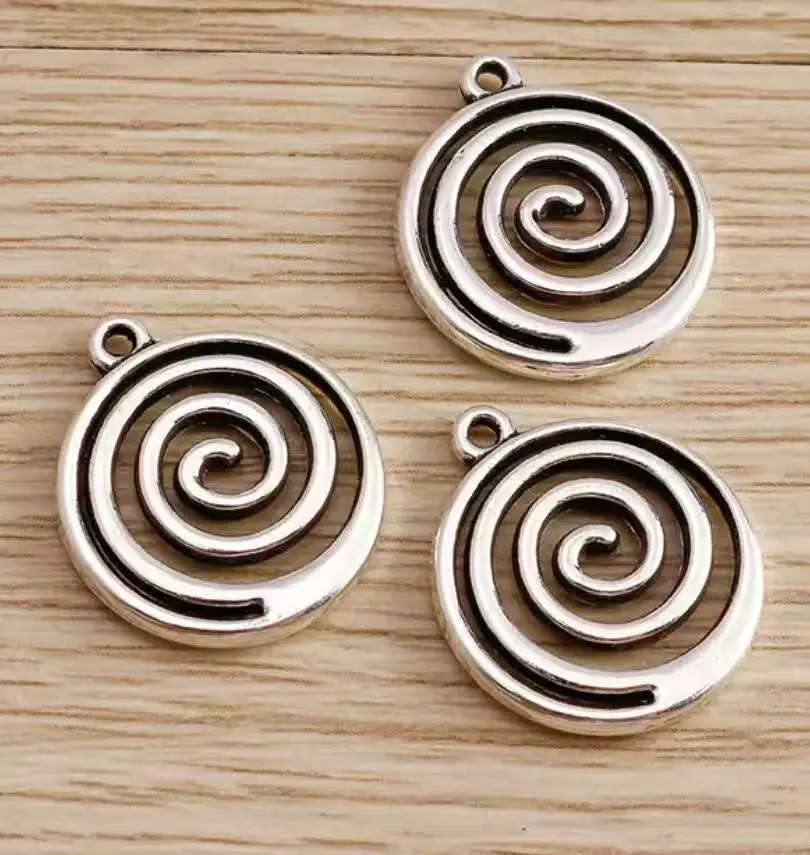 

20pcs 17x17mm Alloy matel geometric swirl pendant HW069