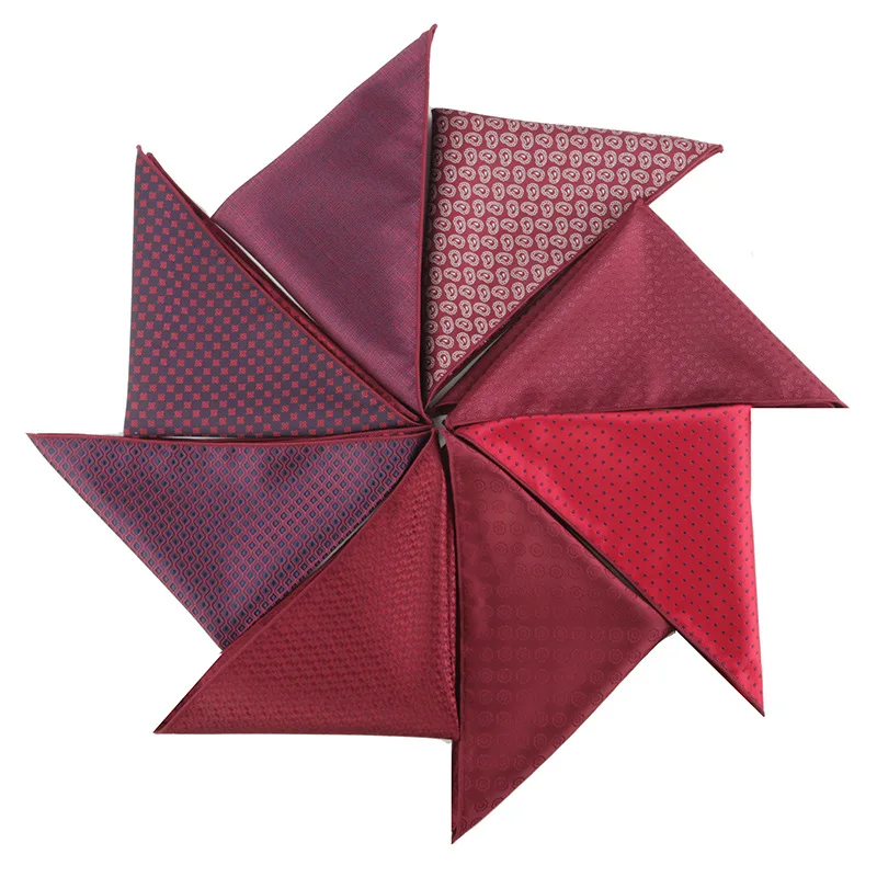 Burgundy Formal Pocket Square Handkerchief for Men