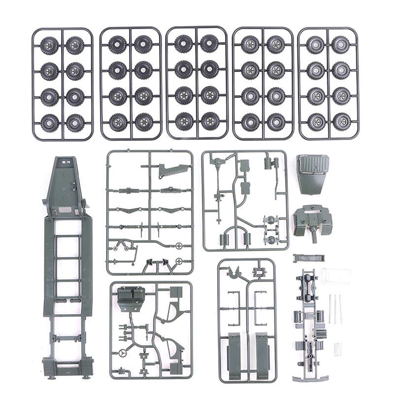 Juego de bloques militares para montaje de vehículos, juego de bloques de montaje de Tractor semirremolque ruso 1/72, regalo de colección del ejército DIY, 1 unidad