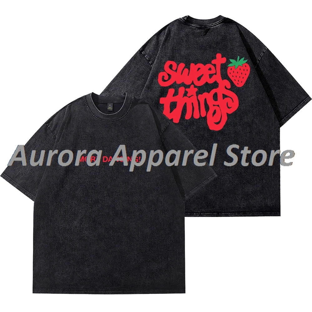 

Olivia Dean Sweet Things Vintage Wash T-Shirts Cosplay Women Men Cotton Short Sleeve Tee
