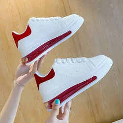 High on Platform Sports Low Sneakers Athletic Lace Up Whit Women's Shoes Female Footwear New in Walking Trends 2024 Autumn Shoe