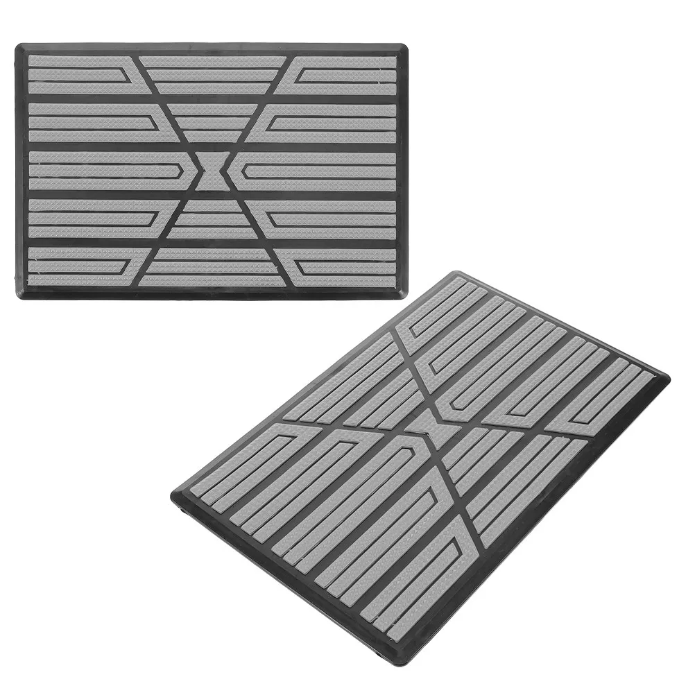2Pcs Plastic Car Pedal Pad Kit Sturdy For Driver Side Floor Mat Car Detail Rubber Anti- Design Patch Compatible