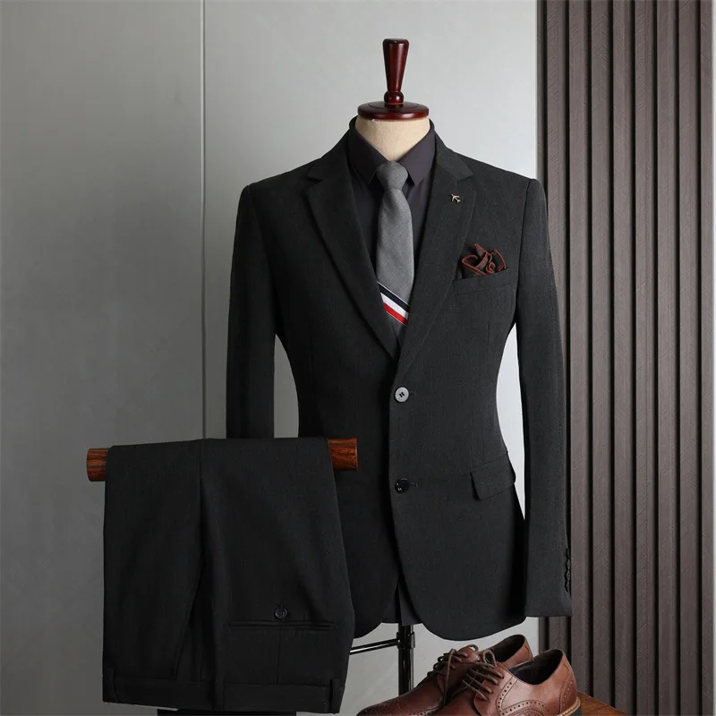 

(9) Customized 2024 Suit Men's Casual Business Formal Fashion Slim Wedding Groomsmen Dress