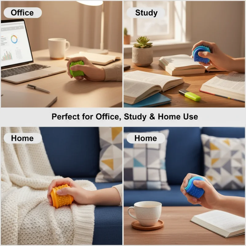 Fidget Toys – pierre sensorielle pour enfants, lot de 3, balle anti-Stress texturée Double face, tdah, pour adultes, essentiels relaxants au bureau