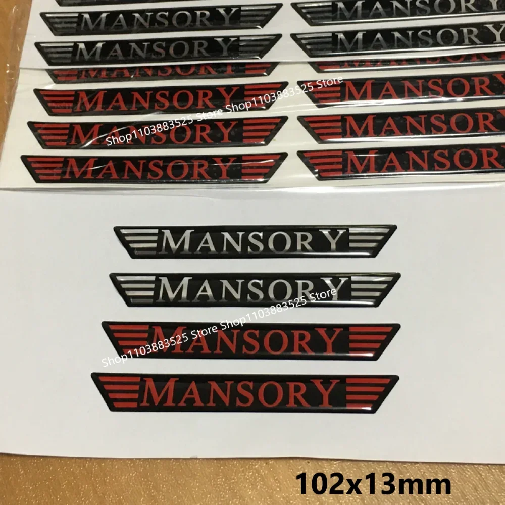Car Pasted 102x13mm Hard Rubber Produc Modify Logo Emblem Badge Sticker for Mansory W465 W464 G500 G63 Badge Sticker Accessories