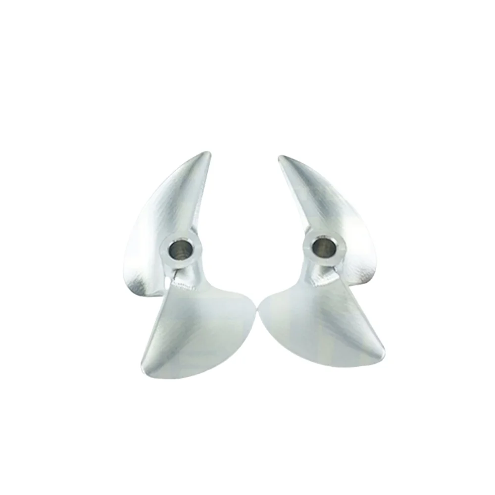 FATJAY RC Boat Aluminum Alloy 2-blade Propeller 4MM Bayonet CW CCW Pair Universal for Brushless Racing RC Boats
