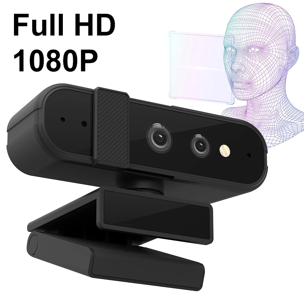 HD 1080P 30FPS Desktop Cam for Windows Hello Facial Recognition Webcam Autofocus Web Camera Compatible with Win10/11 Easy Login