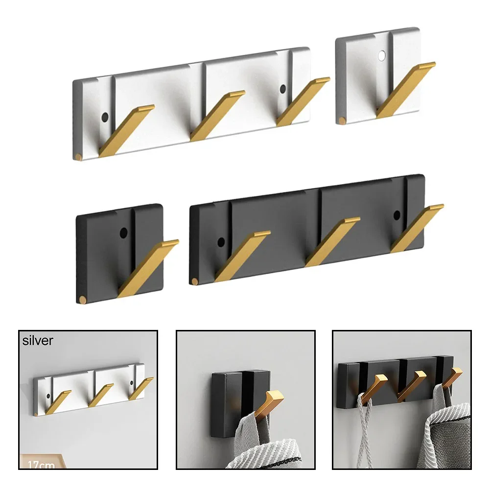 Sleek & Functional Wall Hooks Made From Reliable Space Aluminum Material For Organizing Clothing & Accessories