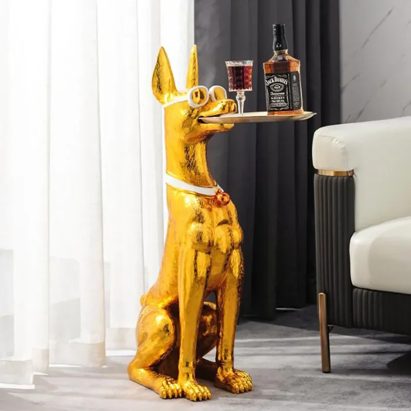 Home Decor Doberman Dog Statue And Sculpture Large Nordic Home Decoration Animal Figurine Room Decor Resin Statue Holiday Gift