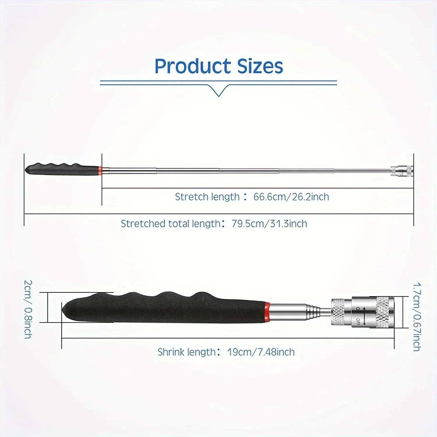 NEW Portable Telescopic Magnetic Magnet Pen Handy Tools Capacity For Picking Up Nut Bolt Extendable Pickup Rod Stick