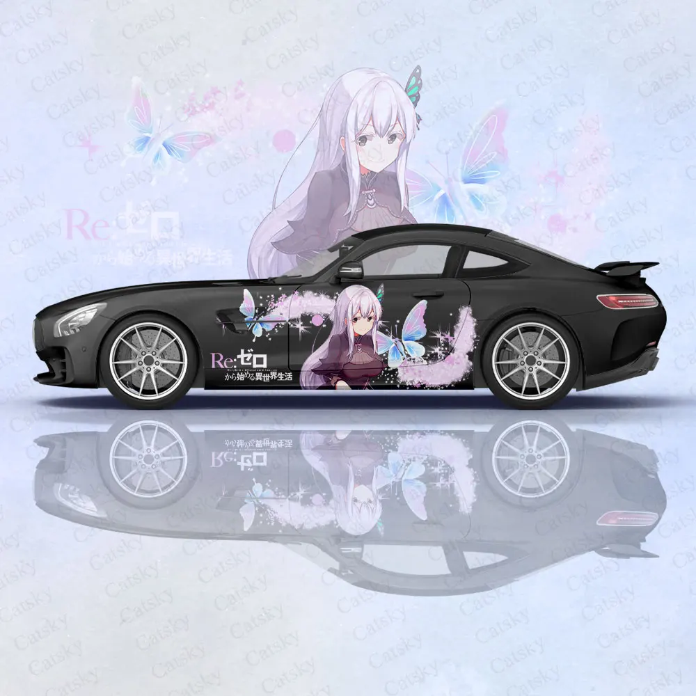 Echidna (ReZero) Car Body Stickers Anime Itasha Car Side Decal Sticker Car Body Sticker Car Body Decoration Stickers