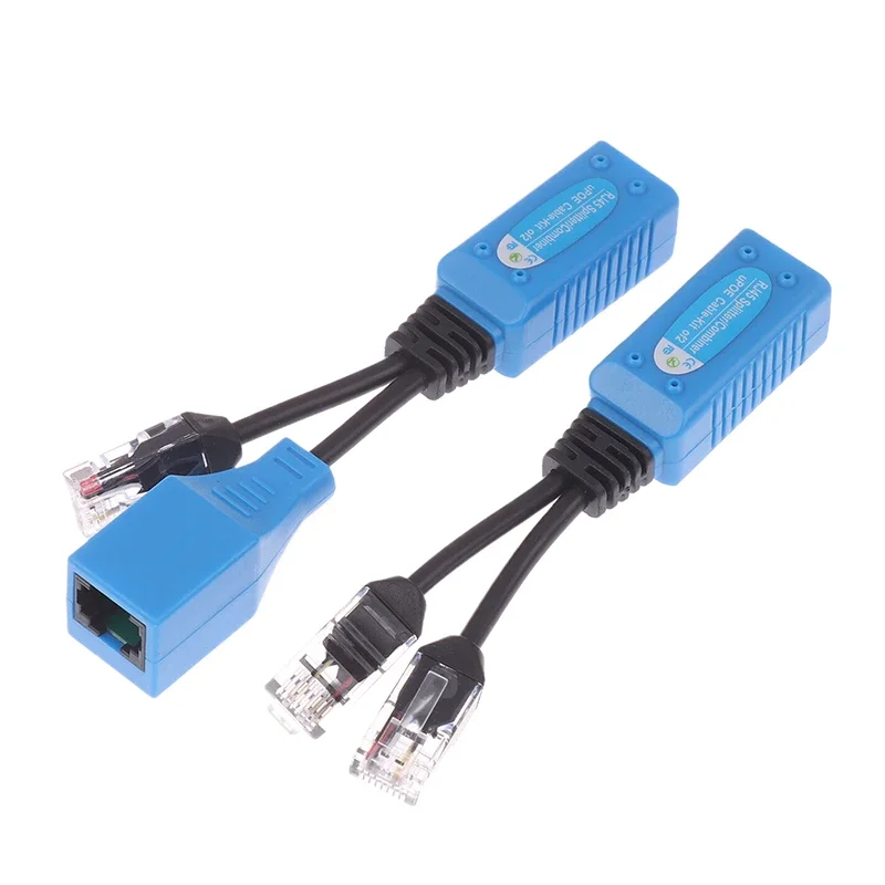 1Set POE كابل كيت RJ45 الفاصل الموحد CCTV POE كابل محول كابل الطاقة السلبي لكاميرا IP