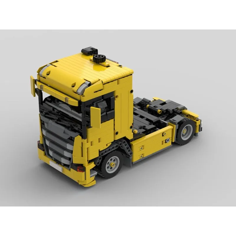 2020 G370 Yellow Truck Head Building Blocks MOC-ST1196 Lorry Van Transport Car Vehicles Model Bricks