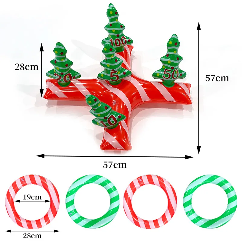 Virole de tête de cerf gonflable Natal, corne de cerf, jouet de lancer, Noël, 5 pièces