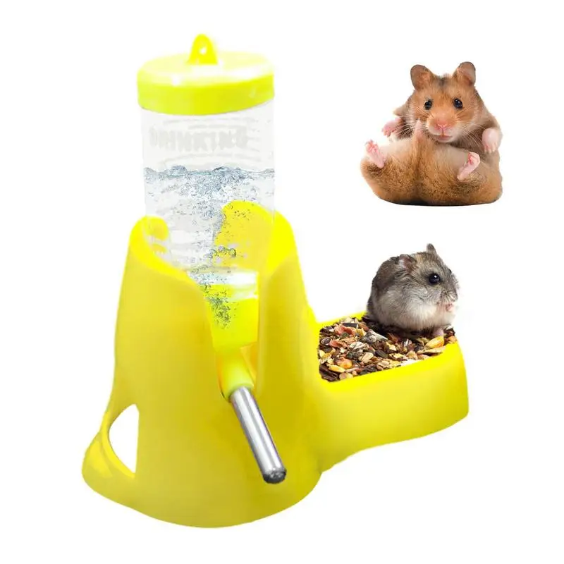 Hamster Water Dispenser Food Bowl Water Bottle Anti Fall Non Slip Standable Feeder For Mouse Gerbil Hamster Small Pets Supplies