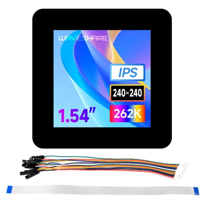 1.54inch LCD Display Module, 240×240 Resolution, IPS Panel, SPI And I2C Communication Interfaces, 262K Display Color
