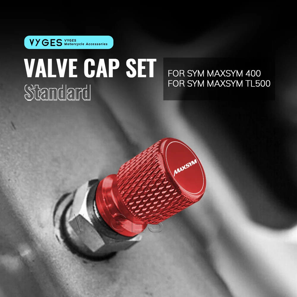 Motorcycle Accessories Standard Valve Cap Set Tire Caps Set CNC Aluminum For SYM MAXSYM 400 TL500 TL 500