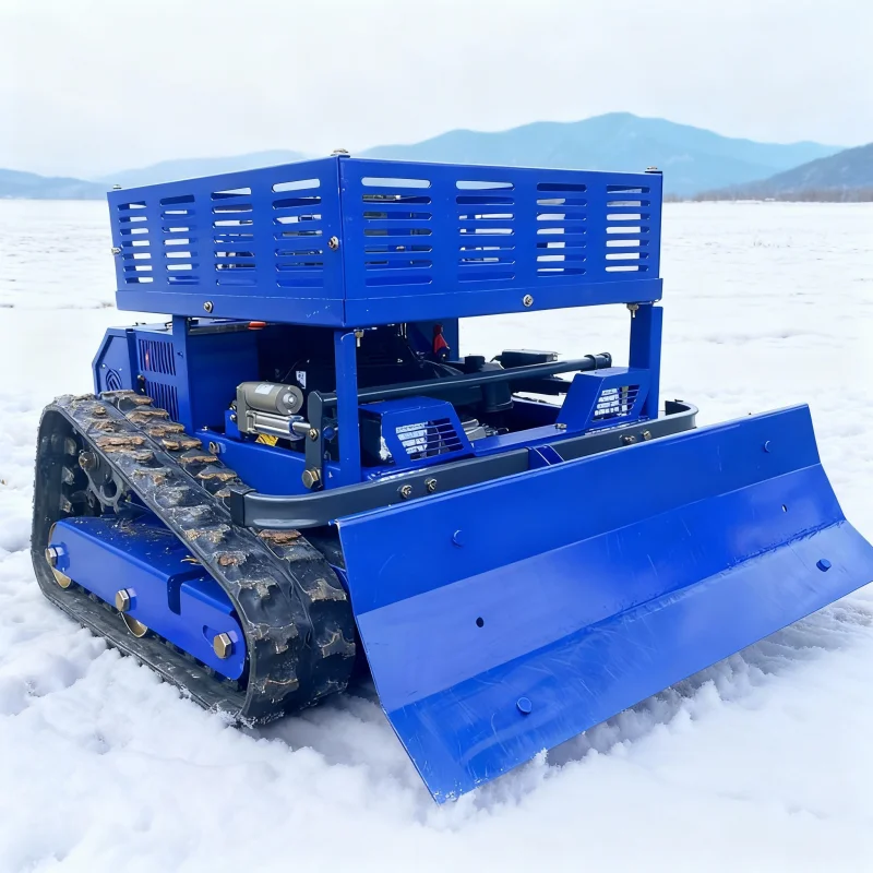 Customized Multifunctional Lawn Mower Robot – Remote Control with Snow Shovel and Storage Rack