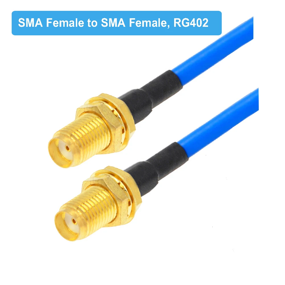 SMA Female to SMA Female Bulkhead RG402 Pigtail 50 Ohm Low Loss RF Coaxial Cable High Frequency Test Cable