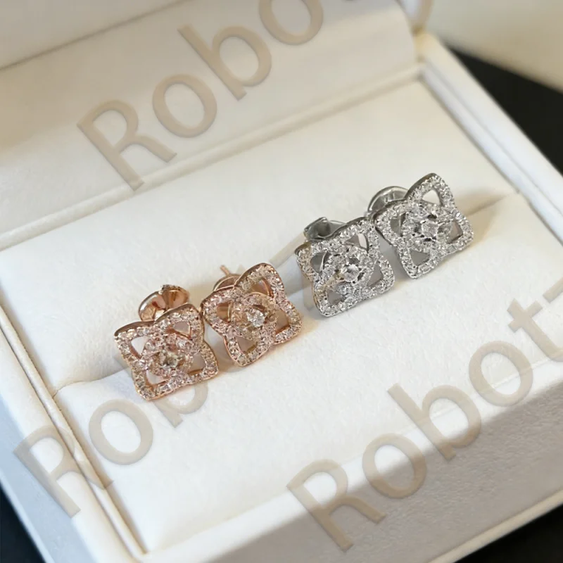 

ROBOTD 2026 S925 серьги-гвоздики с полной дрелью и 4-точечными звездами, уникальные простые роскошные нишевые серьги для женщин, изысканный подарок высокого качества
