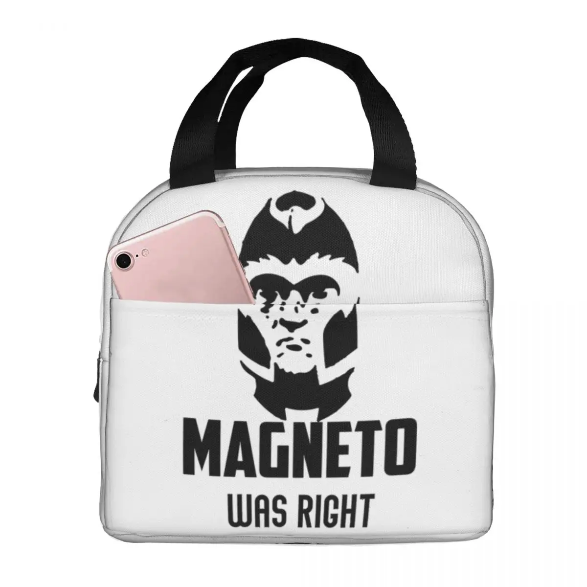 Magneto Was Right Lunch Bags Insulated Bento Box Portable Lunch Tote Resuable Picnic Bags Cooler Thermal Bag for Woman Travel