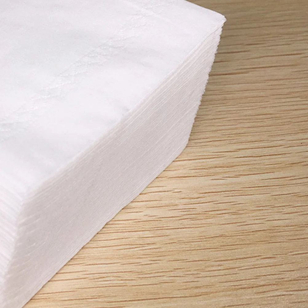 10 Packs Napkin Tissue Bulk Paper Extraction Napkins Hotel Napkin KTV Napkin Resturant Napkin (White 90 Sheets Per Piece)