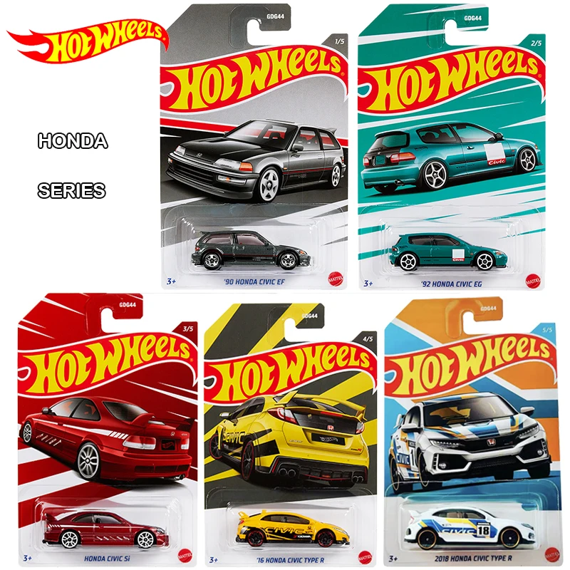 Original Hot Wheels Japanese Premium Honda Civic 1/64 Diecast Camouflage Alloy Model Car giocattoli per bambini per bambini veloci e Furious