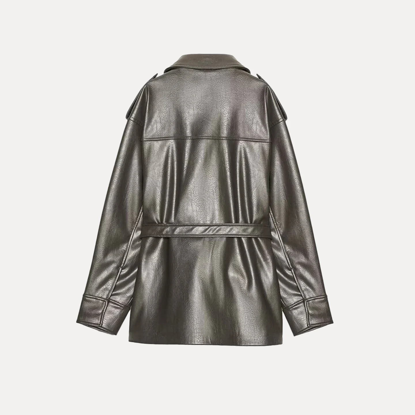 Z Cappotto Jaet in pelle Faionable da donna con ket Ele Aosphere Primavera Autunno Stagione Chiusura con cerniera Lungo Sve