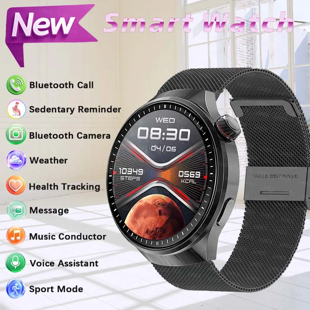 خارج Smartwatches ساعة رجل 1.52 HD مكالمة لاسلكية الصحة المقتفي مخصص صور صوت مساعد هدية الكريسماس لتقوم بها بنفسك وجوه ساعة