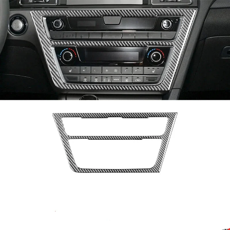 

Carbon Fiber Central Console AC Switch Panel Sticker For Hyundai Sonata 2015 2016 2017 2018 2019 Car Accessories