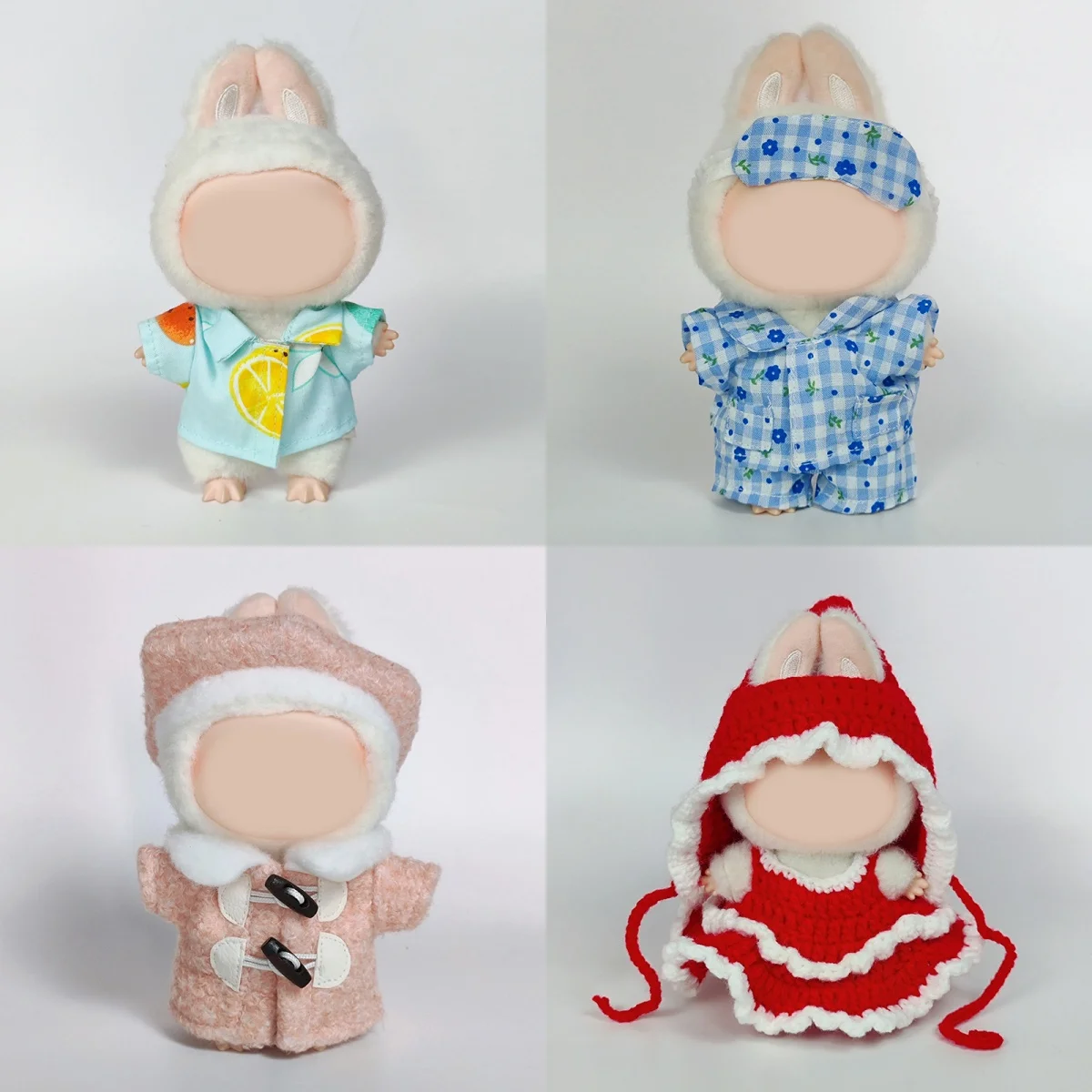 

For 17cm Labubu Clothes Outfit Plush Doll Clothes - V1 V2 Idol Complete Set with Sweater & Overalls | Stylish Doll Wear