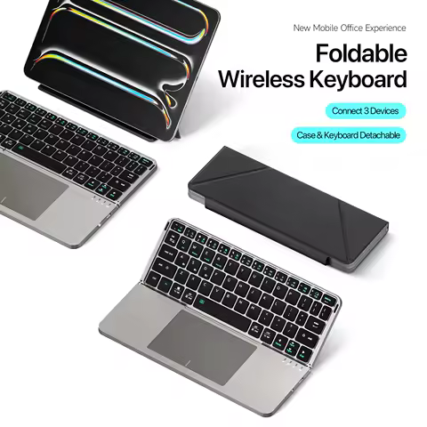 Folding Keyboard with Phone Holder