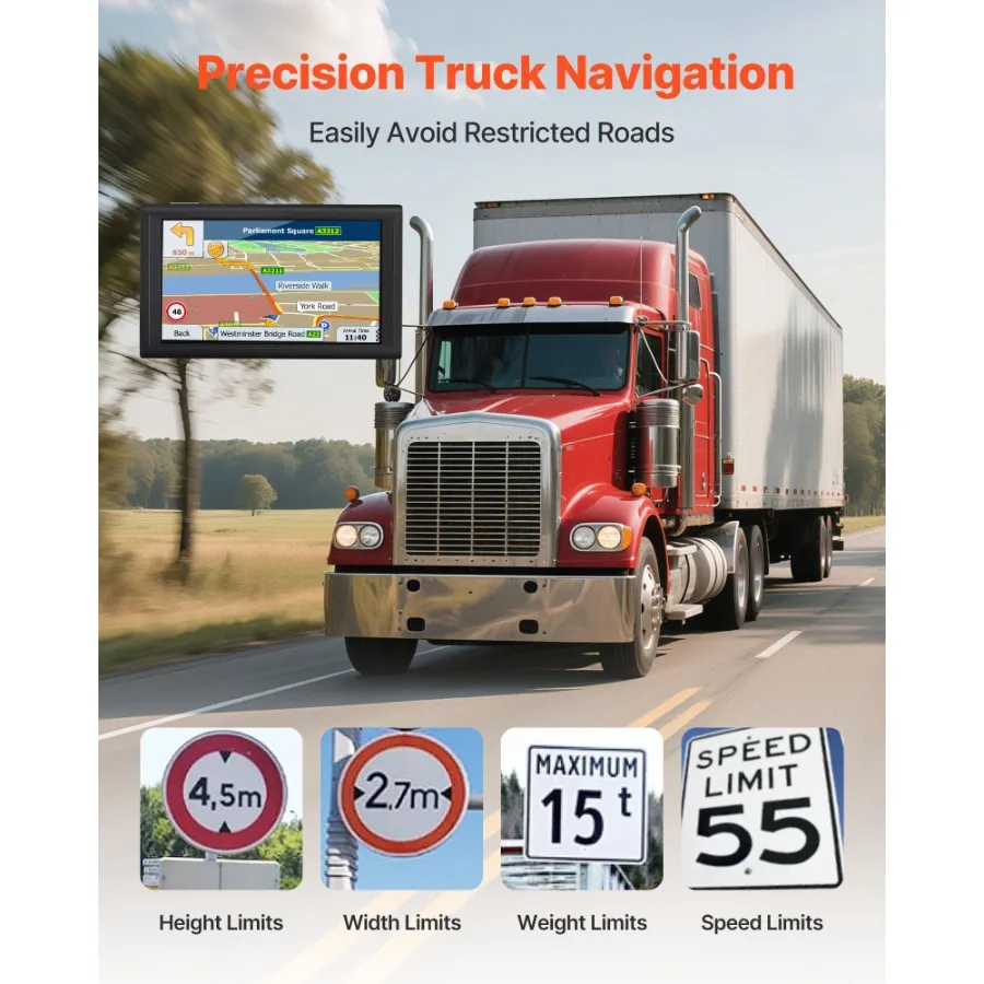 GPS Navi للسيارة 9 بوصة تعمل باللمس 16GB نظام الملاحة GPS داش كام