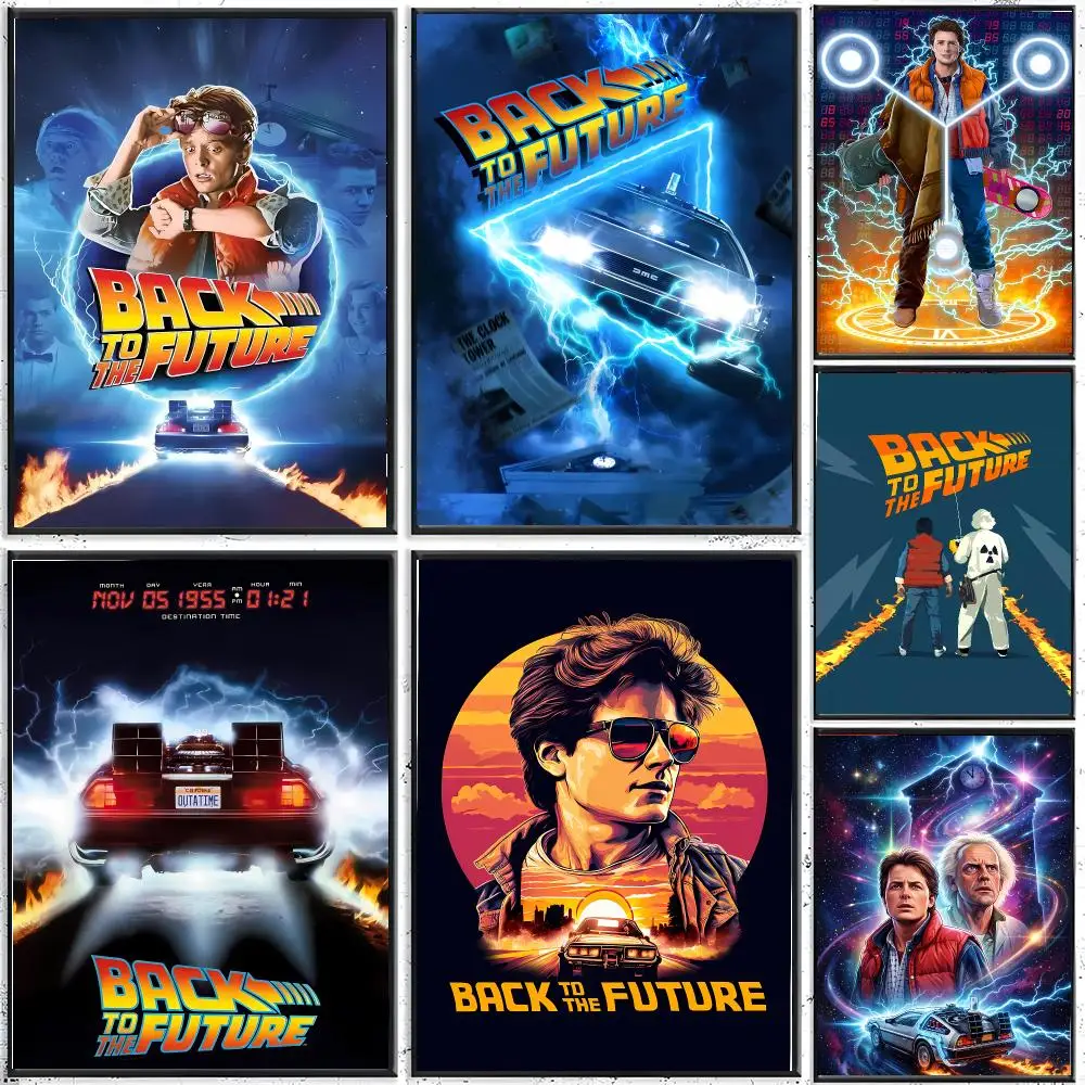 Sci-Fi Movie Classic B-Back To The Futures Poster Modern Indoor Wall Decor & Aesthetic Home Space Design