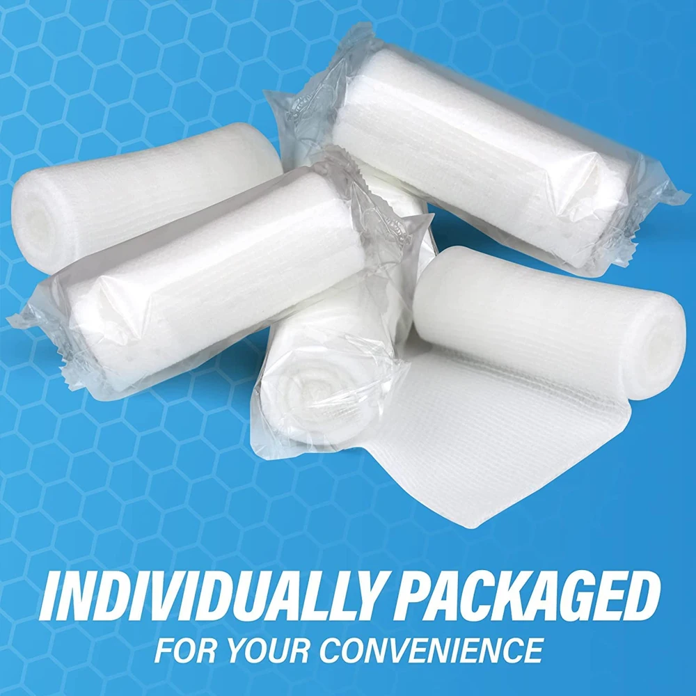 4 Rolls Premium Gauze Rolls,Breathable Flexible, Stretchable  Gauze Bandage Roll for First Aid Wound Care & Medical Supplies