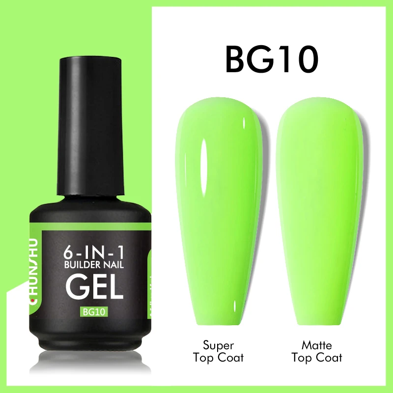 CHUNSHU TPO Gratis 6 IN 1 Uitbreiding UV Gel Polish In Een fles Builder Nagelgel Rubberen Basislaag Semi Permanente Nagels Art 15 ML