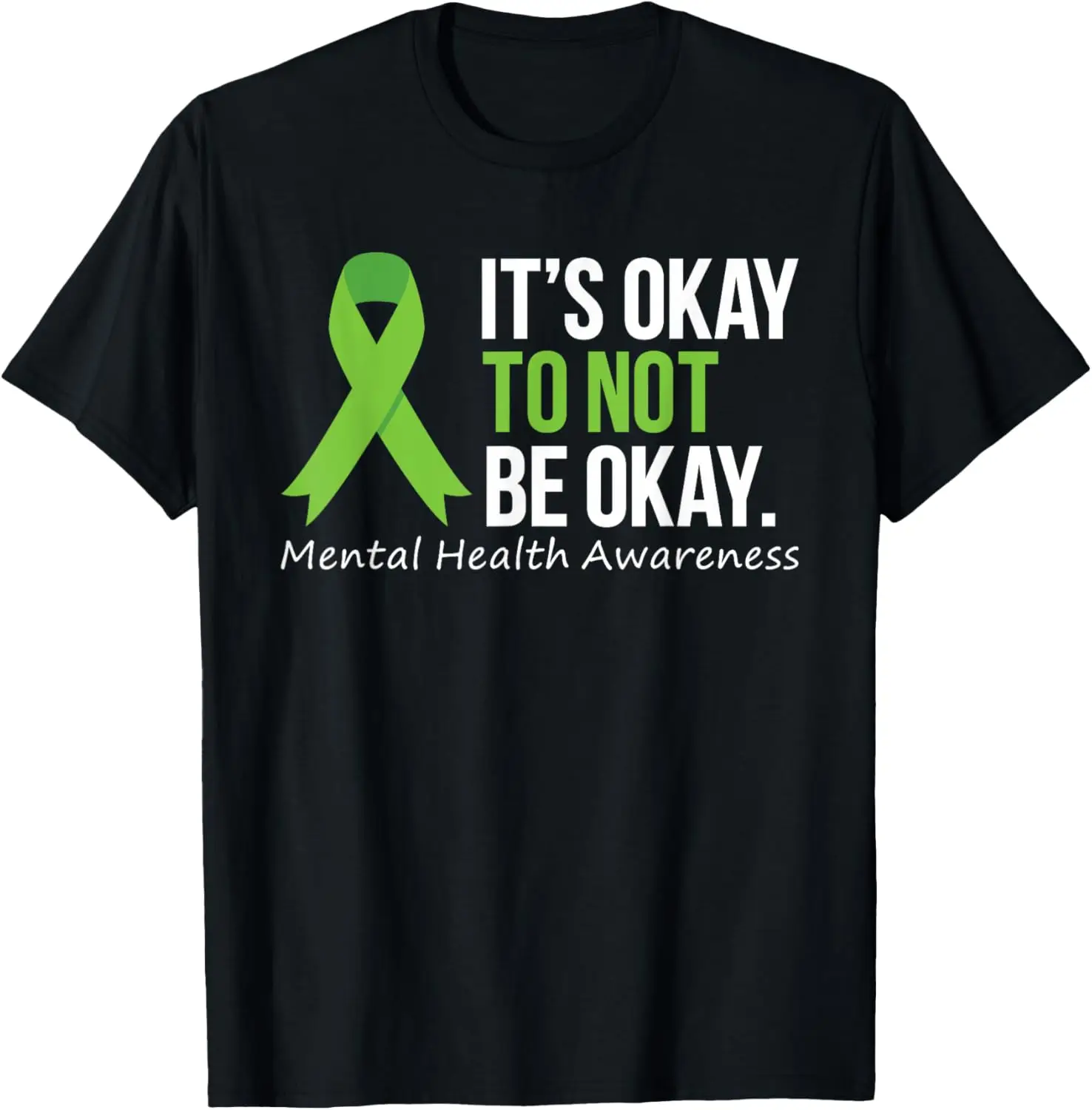 Its To Not Be Okay Shirt Mental Health Awareness Ribbon T-Shirt 100% Cotton Trendy Y2K Short-Sleeve Tee – Soft, Quick-Drying, & Moisture-Wicking; Ideal for Sports or Casual Wear; Great Gift for Christmas or Halloween.